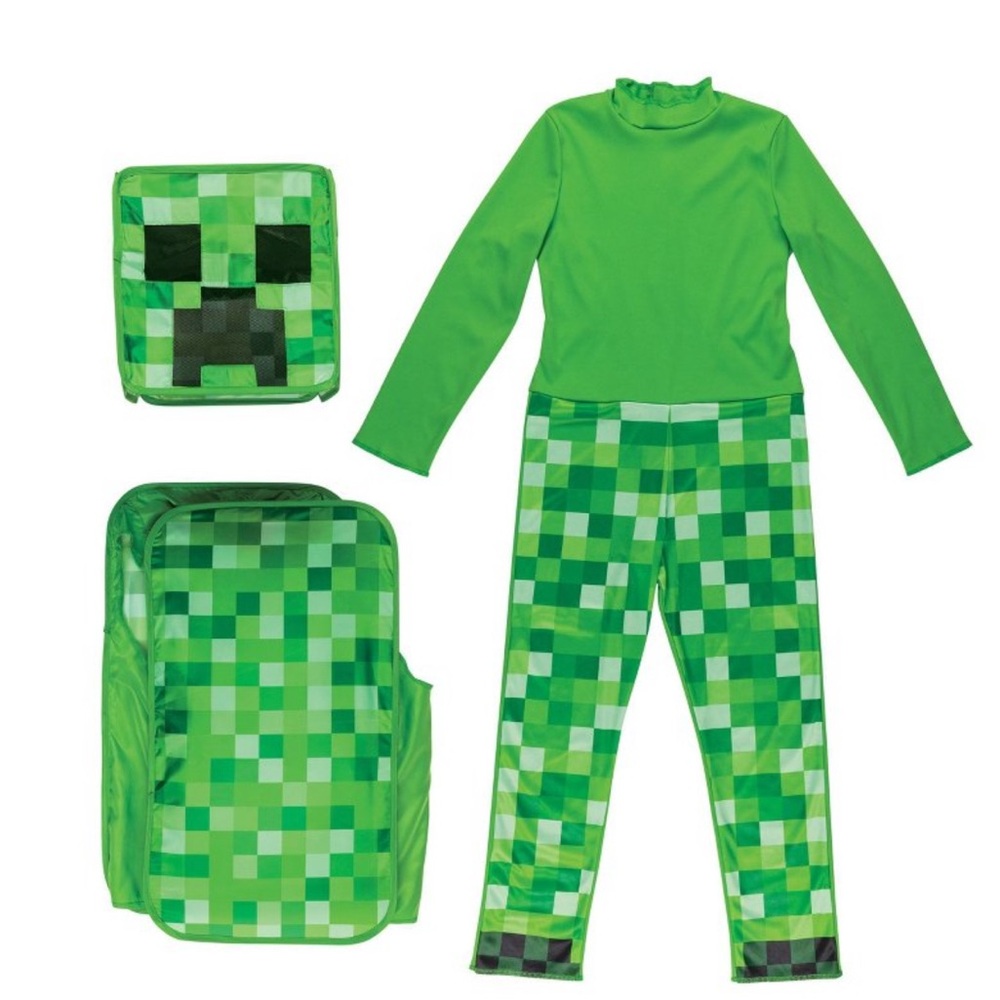 Minecraft Creeper Halloween Costume - in packaging! Size 7-8